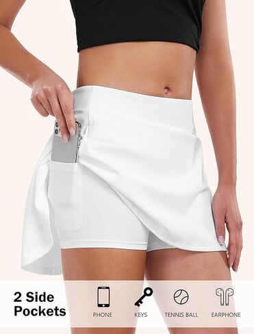 Star Vibe 2-Pack Tennis Skirt for Women with Shorts Workout Athletic Golf Skorts with Pockets Lightweight Gym Skort in Kuwait