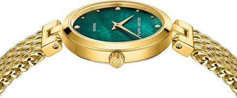 ساعة الذهب اللذيذة للنساء: DIAL OF PEARL مع علامات وقت الماس ، سوار قابل للتعديل وصندوق المراقبة الأنيق - سلسلة الكويكب in Kuwait