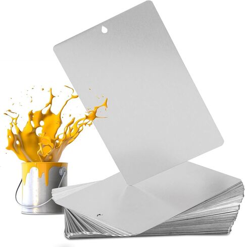 Paint Color Matching Spray Out Cards Aluminum Paint Test Panels Automotive Sprayout Cards for Coating Paint (Pack of 100) in Saudi Arabia