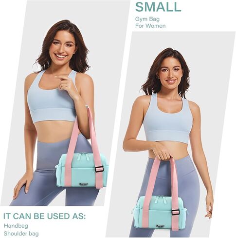 Small Gym Bag for Women,Mini Duffle Bag with Wet Compartmen,Womens Gym Bag for Weekender/Workout/Sport in Saudi Arabia