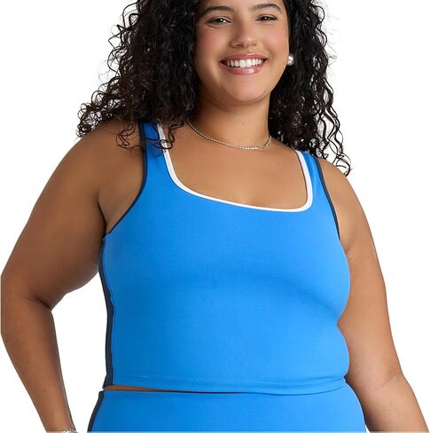 Popsugar PS Tareout Tank Tops للنساء المصابات ببني في حمالة صدر ، Racerback Sports Athletic Dertics Camisole Yoga Top with Shelf Bra in Kuwait