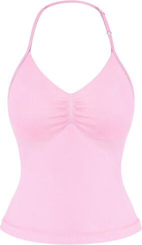 VOYJOY Impact Longline Strappy Top Workout Tank Tops for Women Impact Gym Sports Bra Camis in Saudi Arabia