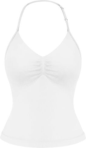 VOYJOY Impact Longline Strappy Top Workout Tank Tops for Women Impact Gym Sports Bra Camis in Saudi Arabia