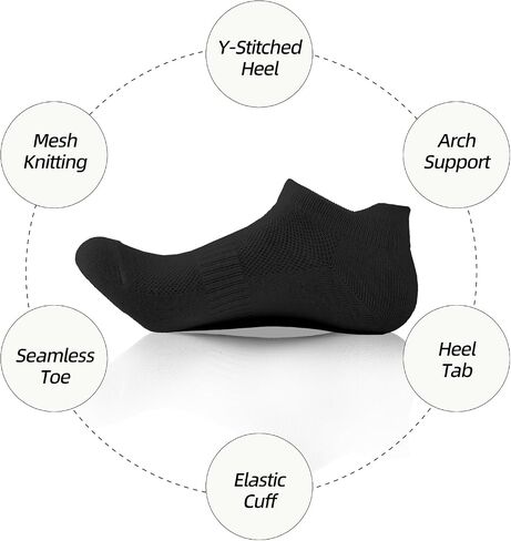 Ankle Socks for Women,Athletic Running Low Cut Women's Socks 6 Pairs in Saudi Arabia
