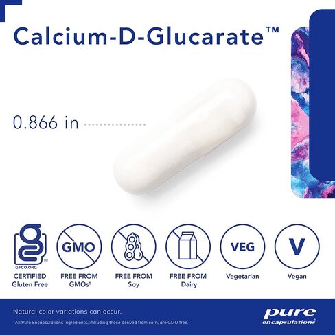 Pure Encapsulations Calcium-D-Glucarate | Supplement to Support Cellular Health in The Liver, Lungs, Breast, and Colon* | 60 Capsules in Saudi Arabia