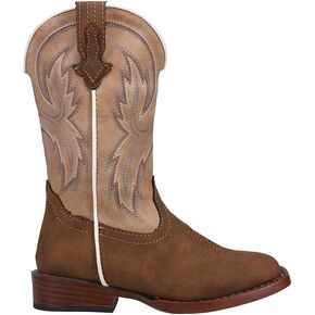 ROPER Kids Boys Eastwood Square Toe Casual Boots Mid Calf - Brown