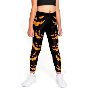 color cosplayer Halloween Legging for Kids Girls Striped Leggings Birthday Stretchy Tights Pants