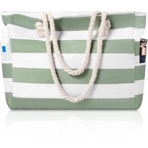Beach Bags for Women - Large Beach Tote Bag Waterproof Sandproof with Zipper