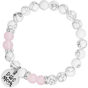 Dog Mom Bracelet for Women Beaded Natural Stone Mothers Day Jewelry from Doggie Mom Doggy Mommy Gifts