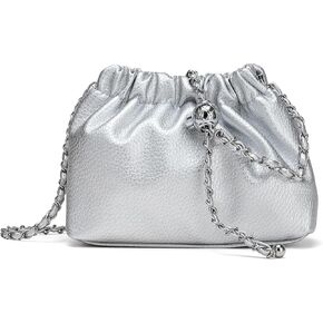 Joryin Trendy Dumpling Women’s Crossbody Bag - مساء قابض نباتي وجلد أصلي محفظة السحابة