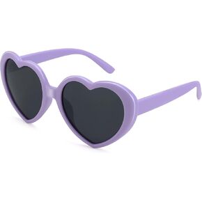 نظارات شمسية على شكل قلب مستقطب - حماية UV400 نظارات شمس جميلة للفتيات من العمر 3-10 in Kuwait