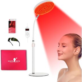 Red Light Therapy Lamp for Face- Facial and Body Treatment with Adjustable Height Stand, 120 LEDs, 590nm, 660nm, 660nm+940nm - Alleviate Muscle Soreness, Skin Vitality