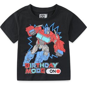 Transformers Optimus Prime Birthdy Boys There Short Sleeve T-Shirt for Big Kids