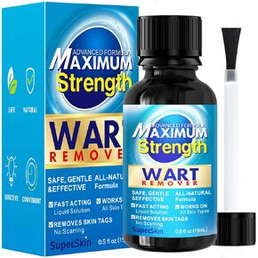 Fast Action Liquid Wart Gel Maximum Strength - Wart Liquid with Salicylic Acid - Fast-Acting Wart Freeze Off Designed for Warts, Plantar Wart, Genital Wart, Common Wart, Flat Wart, Corn, Callus