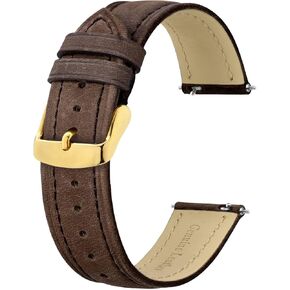 BISORNSTRAP Extra Watch Watch Bands 18 مم 20 مم 22 مم 24 مم ، وأشرطة ساعة جلدية للرجال ، حزام استبدال XL للمعصمين الكبار