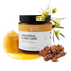 Universal Flare Care | Essential Oil Free | Relief for 100+ Skin Issues | Eczema, Dermatitis, Psoriasis, Rashes, Baby's Skin Issues, Hidradenitis, Chafing, Sores, Wounds | With Propolis & Egg Yolk 4oz