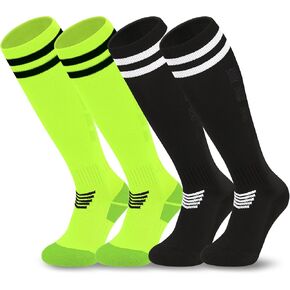Olreco 2 Pack Adult Youth Kids Soccer Socks for Girls Boys Baseball Socks Men Women Team Sport Softball Football Accessories