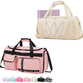 MAXTOP Gym Bag for Women Travel Duffle Carry On Tote Weekender Bag Large Capacity Pink Overnight Bag With Shoe Compartment Gym Tote with Dry and Wet Separation with MAXTOP Travel Duffle Bag