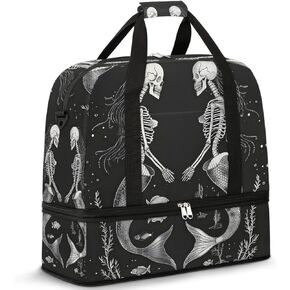 cfpolar Couple Flamingo Foldable Travel Duffel Bag Tote Carry On Luggage Sports Gym Bag With Shoe Compartment For Woman Man Overnight Weekend Yoga Workout Training Handbag
