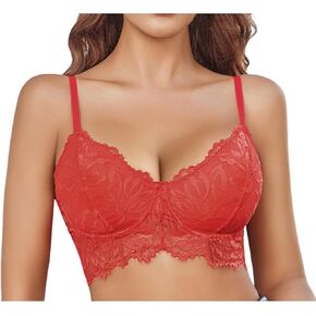 Avidlove Lace Bralettes for Women Corset Bustier Top with underwired V Neck Camisole Lingerie Top Strap Top Top in Kuwait