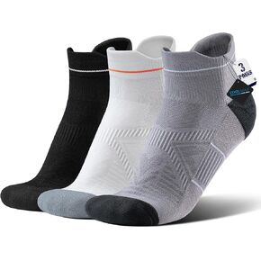 BRISIRA Bamboo Viscose Compression High Ankle Socks Men Women Cushioned Anti Blister HIking Golf Arch Support Running Socks