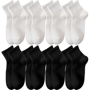 Womens Mini Crew Ankle Socks 8 Pairs Thin Cotton Athletic Casual Socks for Women Gym Running Sports