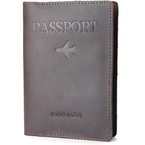 Passport Holder & Travel Wallet with RFID Protection – Premium Leather Organizer (Coffee)
