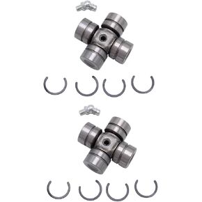 2 Sets Silver SHLPDFM Front Prop Shaft U-Joint Fits for Polaris 500 Sportsman HO 4X4 2005 2006 Front Drive Shaft