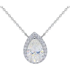 14K Gold Pear Cut Diamond VVS1 Diamond Necklace for Women ، ملحق المجوهرات الفاخرة ، بالإضافة إلى مجموعة شريكك المحبوب