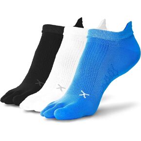Flux Footwear Adapt Toe Socks - 3-Pack No Show Socks for Men & Women - Lightweight and Breathable Design - Unisex