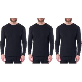 Alpine Swiss Mens Thermal Long Sleeve Top Underwear Crew Neck Shirt Waffle Knit Henley Base Layer