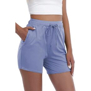 شورتات المرأة غير الرسمية مريحة المشي لمسافات طويلة شورتات رياضية لصياد التمرين النشط الذي يدير شورتات مع جيوب