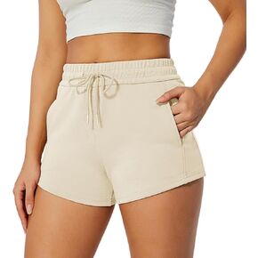 NIMENJOJA Womens Athletic Gym Shorts Comfy Sweat Shorts for Workout Casual Lounge with Pockets