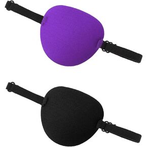 Sibba Adjustable Eye Patches for Adults Children Kids 2 PCS, Medical Eye Patch Adjustable, Adjustable Pirate Eye Patch for Left or Right Eyes Lazy Amblyopia and Cosplay