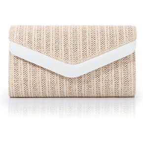 Emprier Straw Clutch Purses for Women Woven Beach Bags Envelope Clutch Handbags