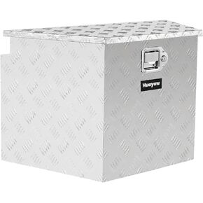 39 Inch Aluminum Trailer Tongue Tool Box, Heavy Duty Utility Truck Tool Storage Box with Lock and 2 Keys, for Trailers, ATVs, RVs