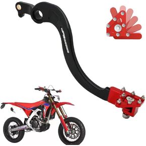 JFG RACING Motorcycle Folding Rear Brake Pedal Foot Lever CNC Aluminum for CRF250X 2004-2017 CRF450X 2005-2021 Dirt Bike Red