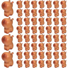 50 Pcs Mini Capybara Resin Figurines Capybara Figure Ornament Miniature Animal Desktop Tabletop Outdoor Craft Decor for Garden Miniature Landscape Accessories (Classic Style)