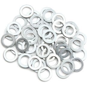 Motoforti 50pcs Engine Oil Crush Washers Drain Plug Gaskets 12mm ID. 19.7mm OD. for Car Long-Lasting