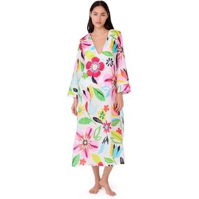 kate spade new york Women's Safari Floral V Neck Caftan