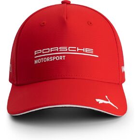 PUMA Porsche Motorsport Curved Brim Team Hat with Porsche Motorsport and Sponsor Logos Throughout
