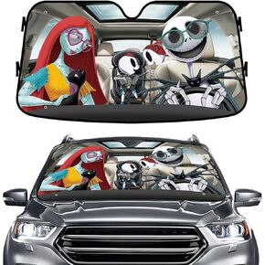 Horror Movie Character Windshield Sun Shade for Car SUV Truck (55x30 inches), Sun Shade Windshield, Shades for Front Windows, Horror Sunshade for Car Windshield, Protector Blocks UV