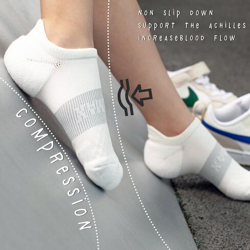 BRISIRA Coolmax Bamboo Viscose Kids No Show Socks Compression Athletic Running Sports Boys Socks Ankle Cushioned for Youth in Saudi Arabia