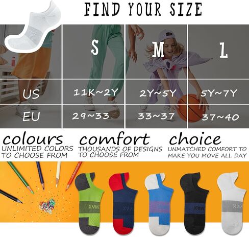 BRISIRA Coolmax Bamboo Viscose Kids No Show Socks Compression Athletic Running Sports Boys Socks Ankle Cushioned for Youth in Saudi Arabia
