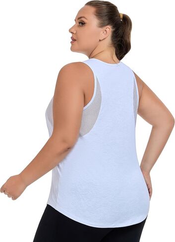 قمم دبابات تجريب للسيدات زائد الحجم مع شبكة ، XL-5XL قمصان أكمام رياضية مناسبة in Kuwait