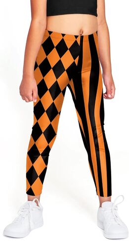 color cosplayer Halloween Legging for Kids Girls Striped Leggings Birthday Stretchy Tights Pants in Saudi Arabia