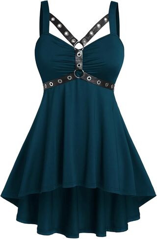 Rose Gal Womens Plus Size Size Low Low Low Tank Tops Gothiciclessless Strap Strap Top Top in Kuwait
