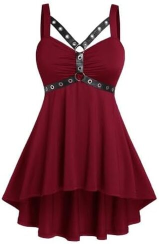 Rose Gal Womens Plus Size Size Low Low Low Tank Tops Gothiciclessless Strap Strap Top Top in Kuwait