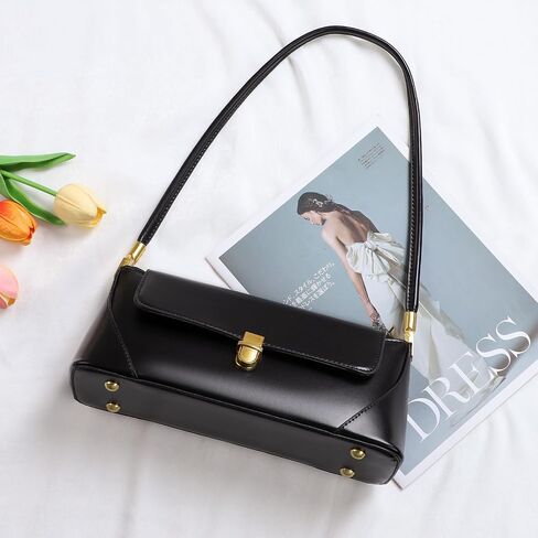 Etercycle Shoulder Bag for Women, Vintage Trendy Women's Purses, Small Vegan Leather Handbags Underarm Hobo Bag in Saudi Arabia