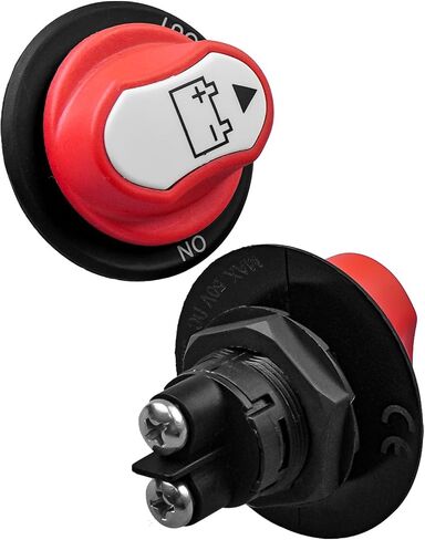 Battery Disconnect Switch, 12V-48V Battery Master Cut Shut Off Isolator Switch, Max 32V DC 50A Cont 75A Power Battery On-Off-Out Switches for Car Trailer Truck RV ATV Boat 2PCS in Saudi Arabia